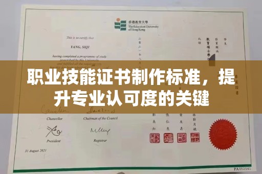 北投职业技能证书制作标准，提升专业认可度的关键